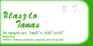 ulaszlo tamas business card